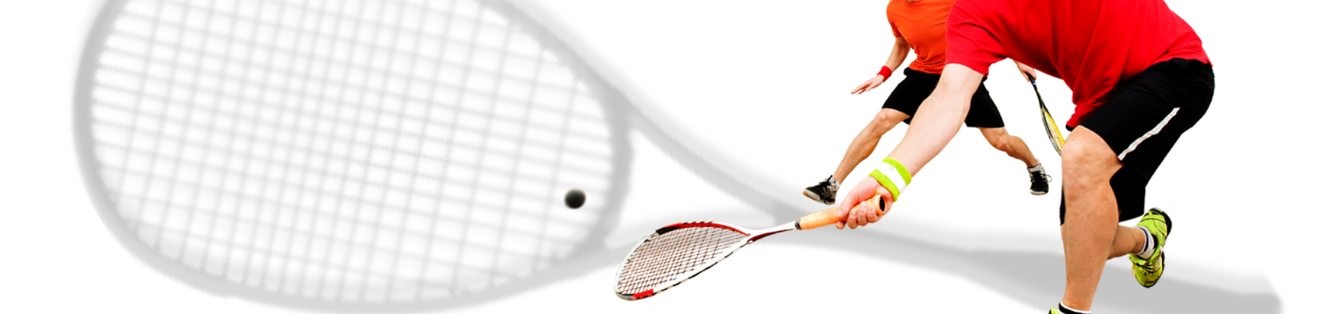 Squash auf 2 modernen Courts